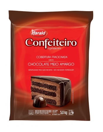 CONFEITEIRO COBERTURA BARRA CHOCOLATE MEIO AMARGO 5 KG - HARALD