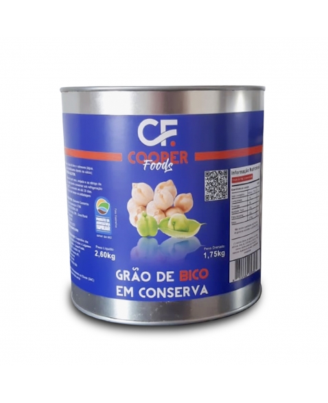 GRÃO DE BICO EM CONSERVA 1,75 KG COOPER FOODS