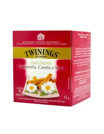 CHÁ TWININGS MISTO CAMOMILA/CANELA/MAÇÃ COM 10 SACHÊS