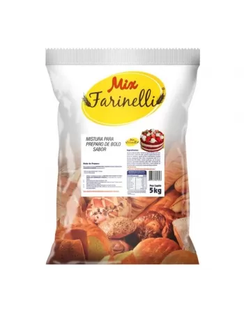 PRE MISTURA DE BOLO CREMOSO FRUTAS VERMELHAS PACOTE 5 KG - FARINELLI