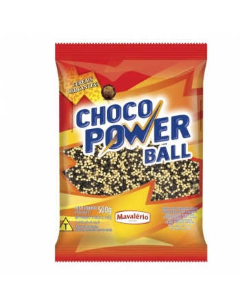 CHOCO POWER BALL MICRO AO LEITE E CHOCOLATE BRANCO 500 GR - MAVALERIO