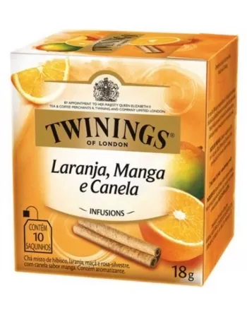 CHÁ TWININGS MISTO LARANJA/MANGA/CANELA COM 10 SACHÊS