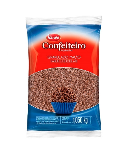 CONFEITEIRO GRANULADO MACIO SABOR CHOCOLATE 1,050 KG - HARALD