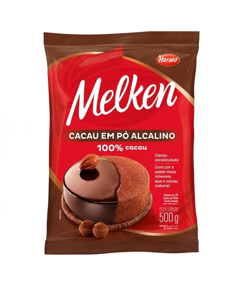 CACAU EM PÓ 100 % ALCALINO MELKEN 500 G - HARALD