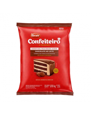 CONFEITEIRO COBERTURA GOTAS CHOCOLATE AO LEITE 1,050 KG - HARALD