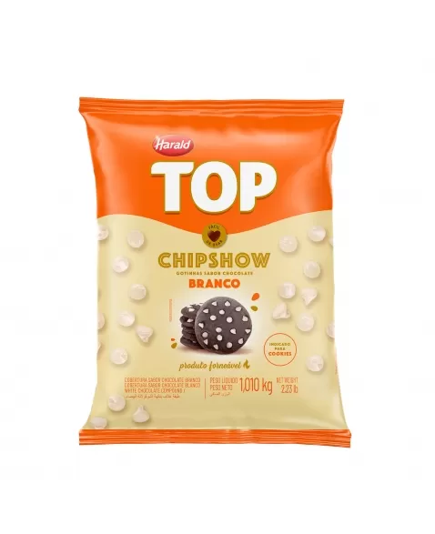 TOP CHIPSHOW COBERTURA GOTAS CHOCOLATE BRANCO 1,010 KG - HARALD