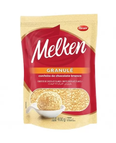 GRANULÉ DE CHOCOLATE BRANCO MELKEN 400 G - HARALD