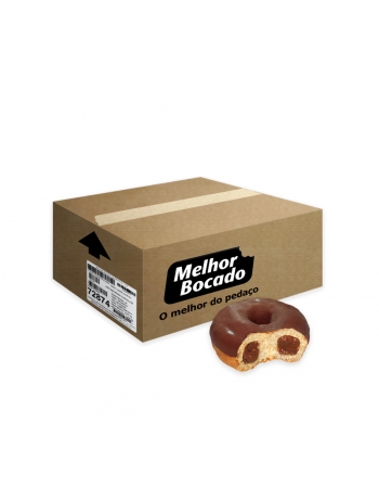 RING DONUT RECHEIO DE CHOCOLATE COM COBERTURA DE CHOCOLATE AO LEITE 75 G - MELHOR BOCADO