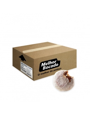DONUT RECHEIO DE DOCE DE LEITE COM CACAU 420 G (6X70G) - MELHOR BOCADO