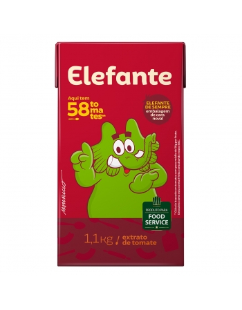 EXTRATO DE TOMATE TETRA PACK 1,1 KG - ELEFANTE