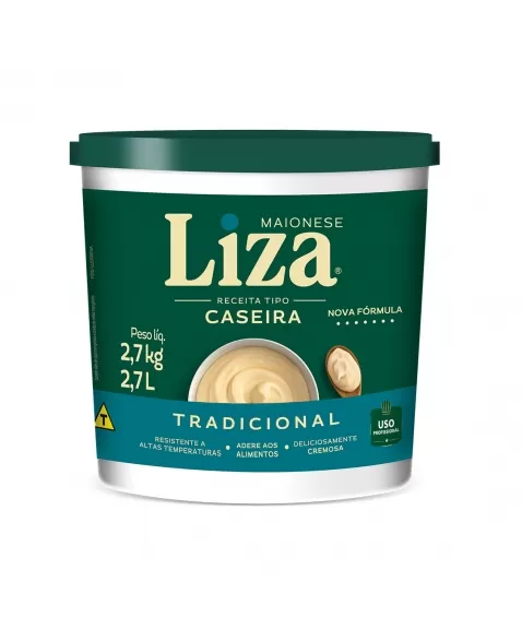 MAIONESE CASEIRA BALDE 2,7 KG - LIZA