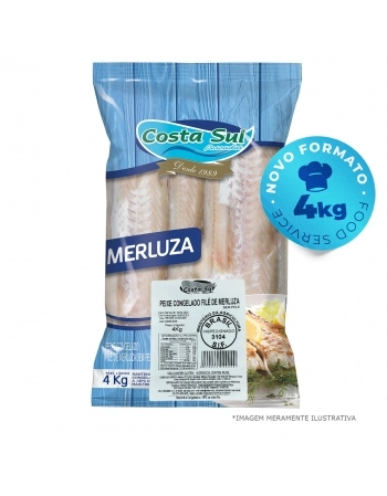 FILÉ DE MERLUZA CONGELADO FOOD SERVICE 4 KG - COSTA SUL