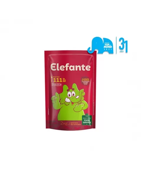 EXTRATO DE TOMATE SACHÊ 2 KG ELEFANTE