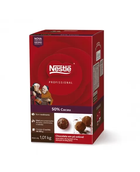 CHOCOLATE EM PÓ SOLÚVEL 50% CACAU 1,01 KG - NESTLÉ