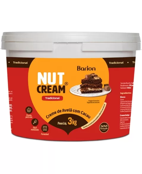 BARION NUT CREAM CREME AVELA C/CACAU 3 KG