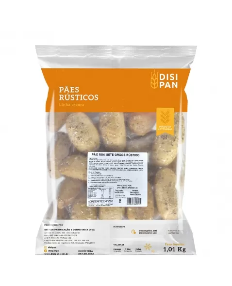 DISIPAN PAO CONG RUSTICO MINI SETE GRAOS (25G) 1 KG