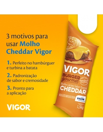 MOLHO LÁCTEO SABOR CHEDDAR 1,5 KG - VIGOR
