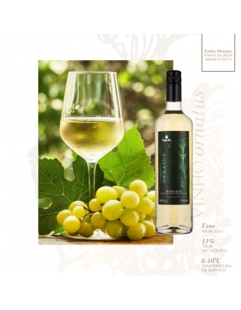 VINHO DE MESA BRANCO SECO MOSCATO ORNATUS 750 ML - PRIMO FIOR