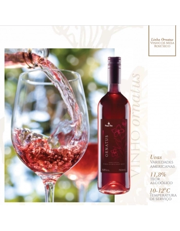 VINHO DE MESA ROSÊ SECO ORNATUS 750 ML - PRIMO FIOR