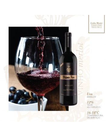 VINHO FINO TINTO SECO MERLOT MASTER 750 ML - PRIMO FIOR