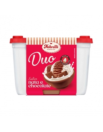 POTE 1,3 L NOBRELLI DUO CHOCOLATE C/ NATA