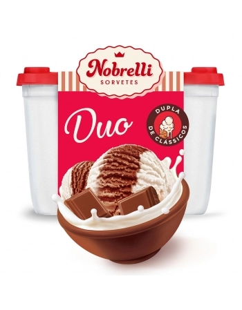 POTE 1,3 L NOBRELLI DUO CHOCOLATE C/ NATA