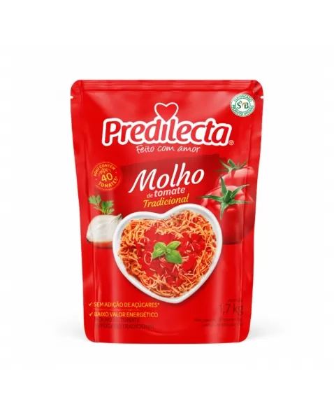 PREDILECTA MOLHO TOMATE TRADICIONAL STAND UP 1,7 KG