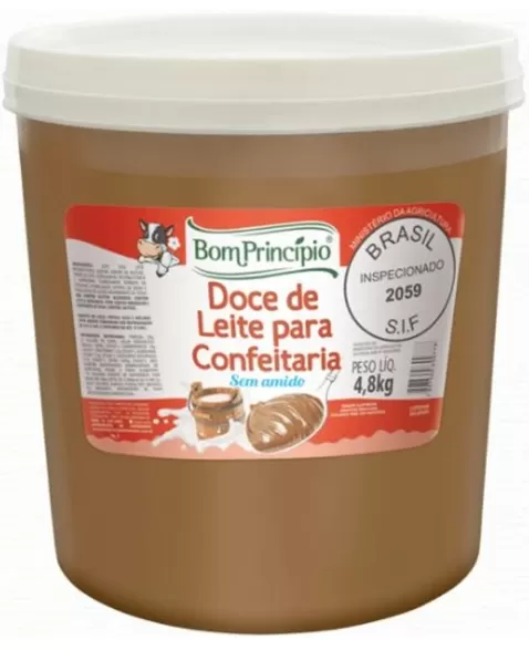 DOCE DE LEITE BALDE 4,8 KG (SEM AMIDO) - BOM PRINCIPIO