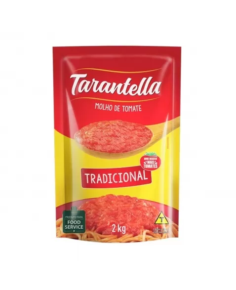 MOLHO DE TOMATE TRADICIONAL SACHÊ 2 KG TARANTELLA