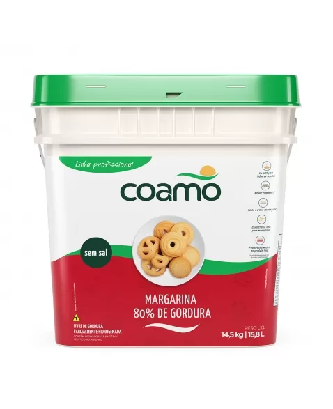 MARGARINA COAMO 80% LIP S/SAL BD 14,5 KG