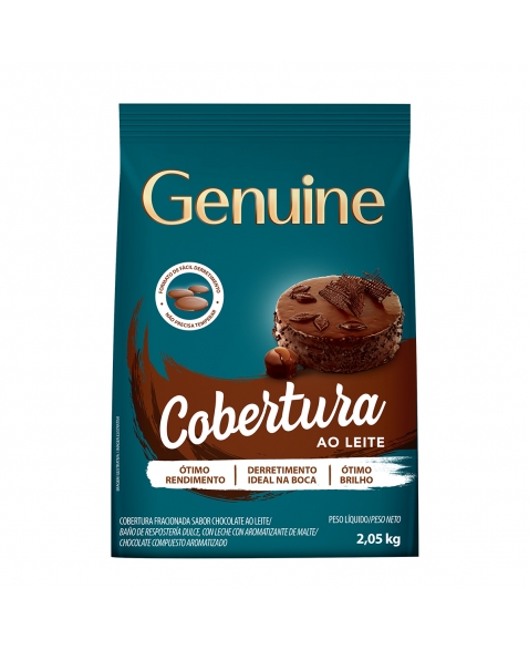GENUINE COBERTURA GOTAS AO LEITE 2,050 KG (MOEDA)