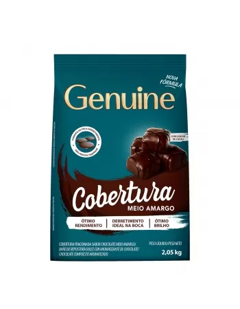 GENUINE COBERTURA GOTAS MEIO AMARGO 2,050 KG (MOEDA)