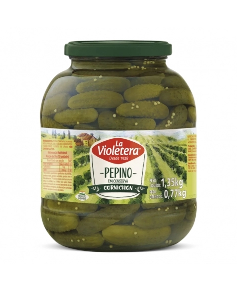 PEPINO CORNICHON VIDRO 770 G - LA VIOLETERA