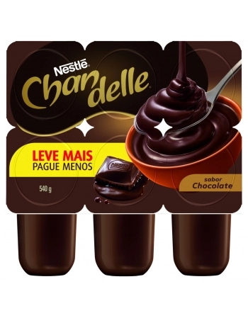 SOBREMESA LÁCTEA CHOCOLATE CHANDELLE BANDEJA 540g 6 UN LLEVE MAIS PAGUE MENOS - NESTLÉ