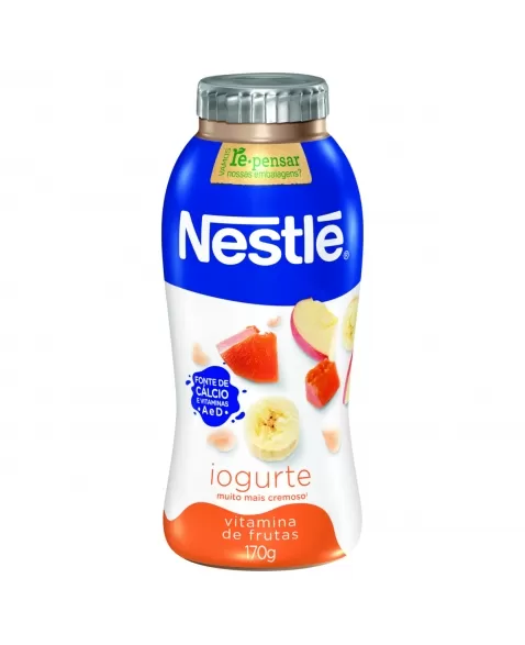 IOGURTE PARCIALMENTE DESNATADO VITAMINA DE FRUTAS NESTLÉ FRASCO 170G