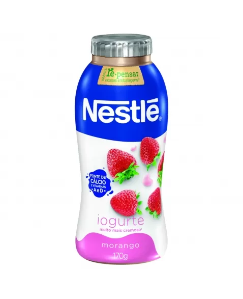 IOGURTE PARCIALMENTE DESNATADO MORANGO NESTLÉ FRASCO 170G