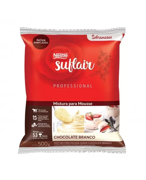 MISTURA PARA MOUSSE SABOR CHOCOLATE BRANCO SUFLAIR 500G- NESTLÉ