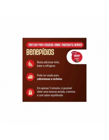 MISTURA PARA MOUSSE SABOR CHOCOLATE BRANCO SUFLAIR 500G- NESTLÉ