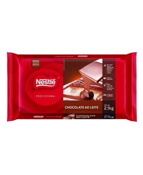 BARRA DE CHOCOLATE AO LEITE NESTLÉ® 2,1KG