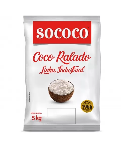 COCO RALADO FINO SECO DESIDRATADO 5 KG - SOCOCO