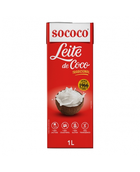 LEITE DE COCO TRADICIONAL TETRA PAK 1 L - SOCOCO