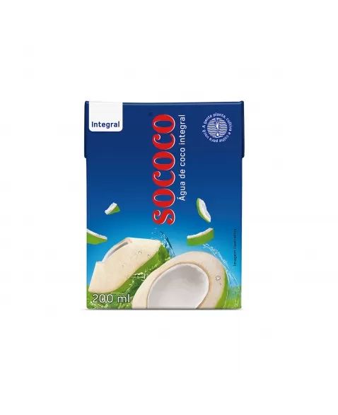 ÁGUA DE COCO INTEGRAL 200 ML - SOCOCO