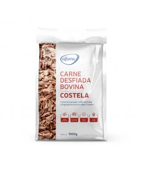 AF CARNE DESFIADA BOVINA SABOR COSTELA 1KG (PA00461)