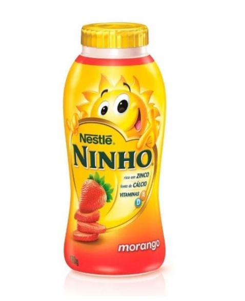 NINHO MORANGO LIQ - UN COM 170 G
