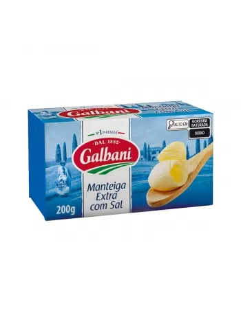 MANTEIGA EXTRA COM SAL GALBANI TABLETE 200G (CAIXA COM 20)