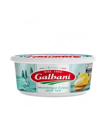 MANTEIGA EXTRA SEM SAL GALBANI POTE 200G (CAIXA COM 24)