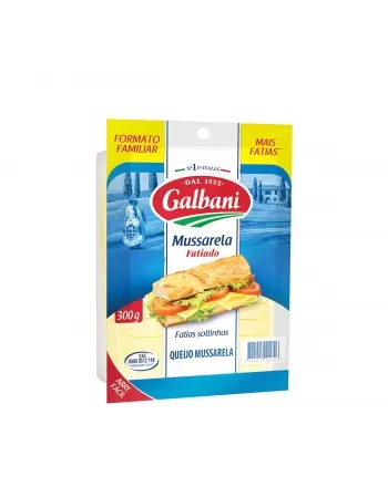 QUEIJO MUSSARELA FATIADO 300G GALBANI (CAIXA COM 16)