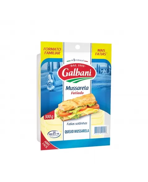 GALBANI QUEIJO MUSSARELA FATIADO 300G (CX/16)