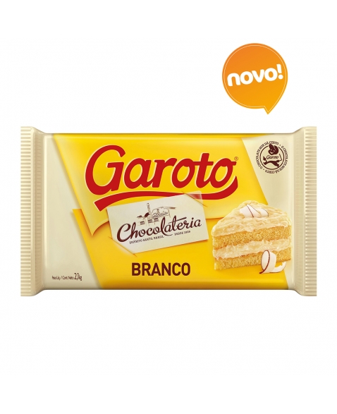 CHOCOLATE PARA COBERTURA GAROTO BRANCO 2,1 KG