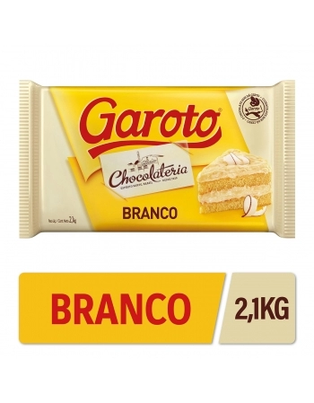 CHOCOLATE PARA COBERTURA GAROTO BRANCO 2,1 KG